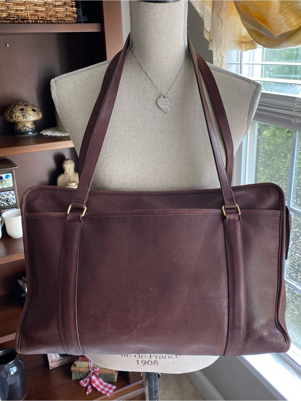 Vintage Coach Leather Tote Bag Classic Carryall Laptop Bag